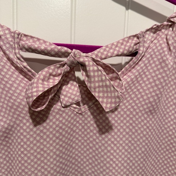 LC Lauren Conrad Light Pink Checkered Blouse - Picture 8 of 10
